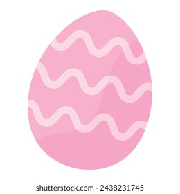 Decorated colored easter egg Vector illustration