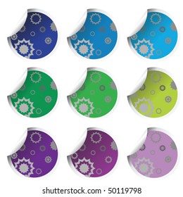 Decorated colored stickers