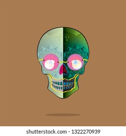 Decorated Day of the Dead Skull