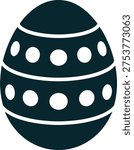 Decorated Easter egg holiday symbol vector illustration