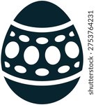 Decorated Easter egg ornament vector illustration for spring holiday