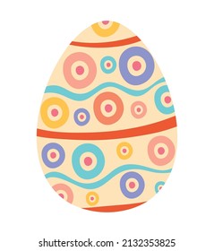 huevo de Pascua decorado sobre blanco