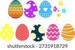 Decorated Easter Egg Vector Art Spring Holiday Design