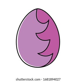 Decorated easter eggs icons. Easter celebration - Vector