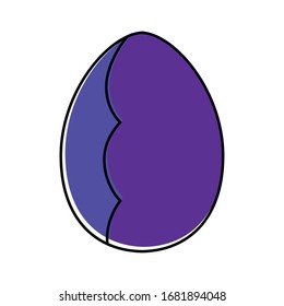 Decorated easter eggs icons. Easter celebration - Vector