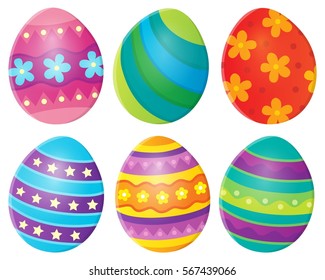 Decorated Easter eggs theme image 8 - eps10 vector illustration.