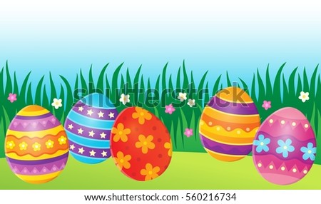 Decorated Easter Eggs Theme Image 7 Stock Image Download Now