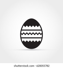 Decorated egg vector icon