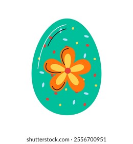 Decorated Egg Vector Illustration. Good for Easter Elements.