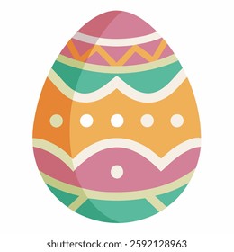 Decorated eggs showing concept icon of of easter day eggs, easter eggs.vector illustration isolated on white background