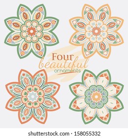 Decorated floral templates for design
