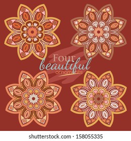 Decorated floral templates for design