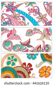 Decorated flower background . Vector illustration
