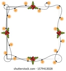Decorated frame for christmas image - Vector illustration