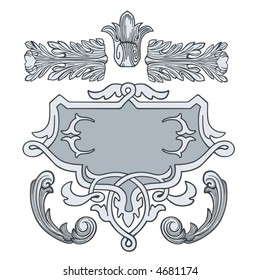 decorated frame vector