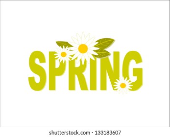  Decorated Fresh Green Spring Typography
