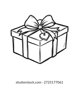 Caja de regalo decorada con el Vector del arco