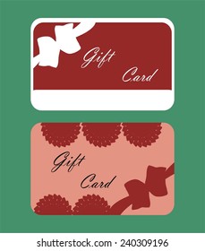 Decorated gift cards with bow