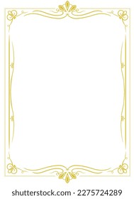 
decorated gold frame vector illustration