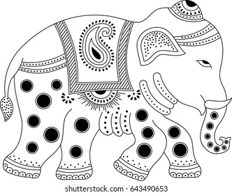 Decorated Indian elephant