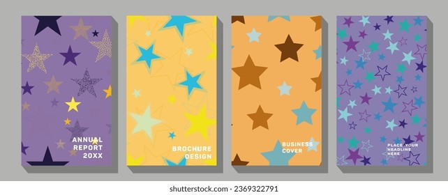 Decorated with large and small multicolored stars. Multicolor fantasy cover.