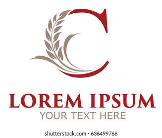 Logo de la letra C. Etiqueta. Emblema