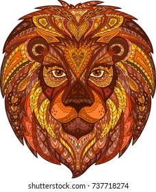 Decorated lion head