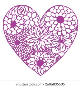 Decorated Love Silhouette Vector Image