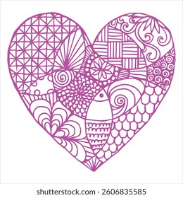 Decorated Love Silhouette Vector Image