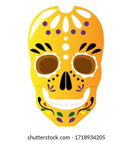 Decorated mexican skull. Mexican tradition - Vector illustration