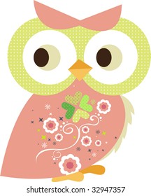 decorated owl character