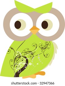 decorated owl character