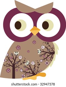 decorated owl character