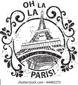 Decorated Paris Stamp