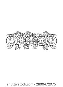 Decorated Pumpkin Patch Coloring