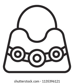 
A decorated purse with small hand handles for grip  describing the concept of hand bag 
