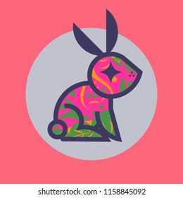 Decorated rabbit for the autumn festival.