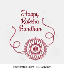 Decorated rakhi for Indian festival of brother and sister bonding celebration ( Raksha Bandhan ) Greeting Card Template Design with nice illustration with a creative background vector, banner