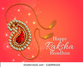 Decorated rakhi for Indian festival Raksha Bandhan Greeting Card Template Design with nice illustration in a creative background,