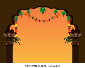 decorated temple/home entrance