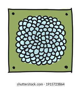 Decorated tiles. Square shape. Floral Ornament for your design. Vector illustration