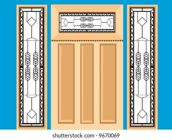  decorated wooden window	