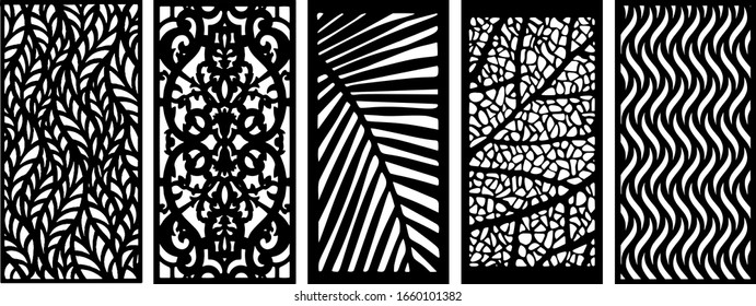 Decoratice Laser Cutting Vectorel 5 Piece Stock Vector (Royalty Free ...