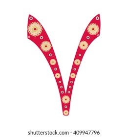 Decorating blue arabic numeral 7
