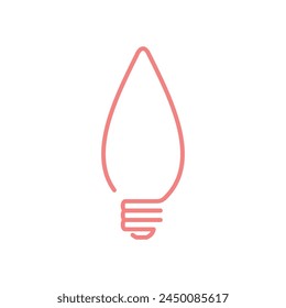 Decorating Bulb Lamp Icon Vector Template Illustration Design