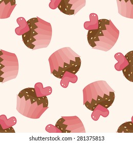 decorating cake , cartoon seamless pattern background