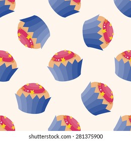 decorating cake , cartoon seamless pattern background
