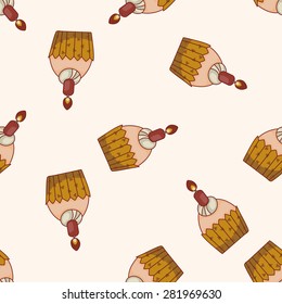 decorating cake , cartoon seamless pattern background