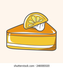 decorating cake flat icon elements background,eps10