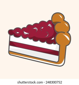 decorating cake flat icon elements background,eps10